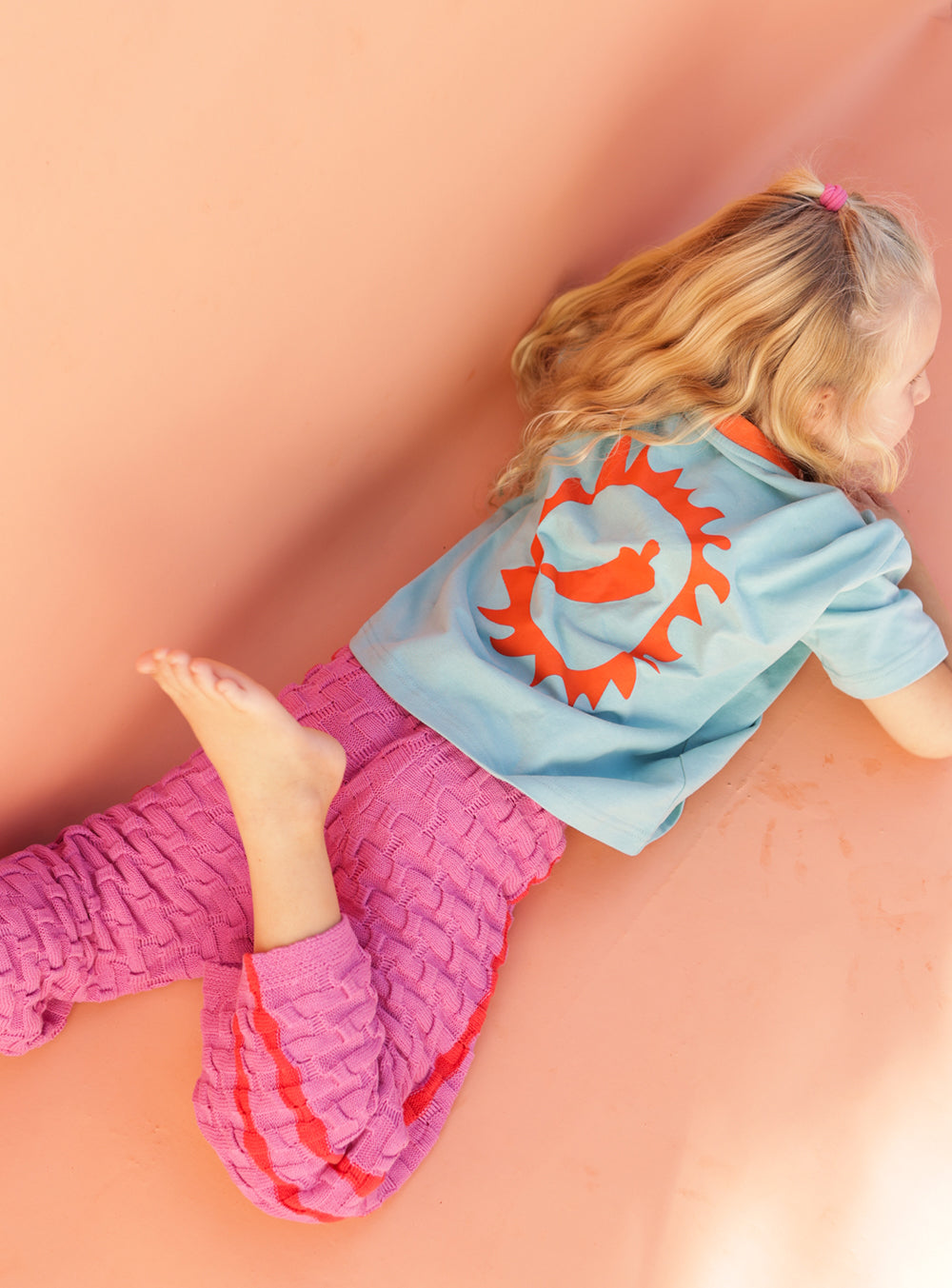 Twin Stripe Knit Pant Fuchsia