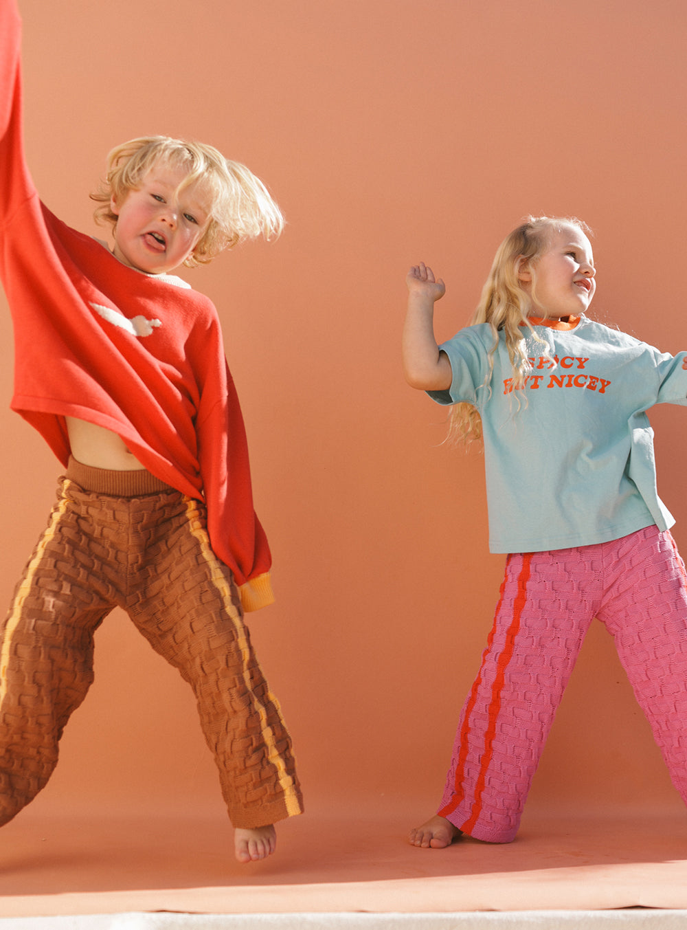 Twin Stripe Knit Pant Fuchsia