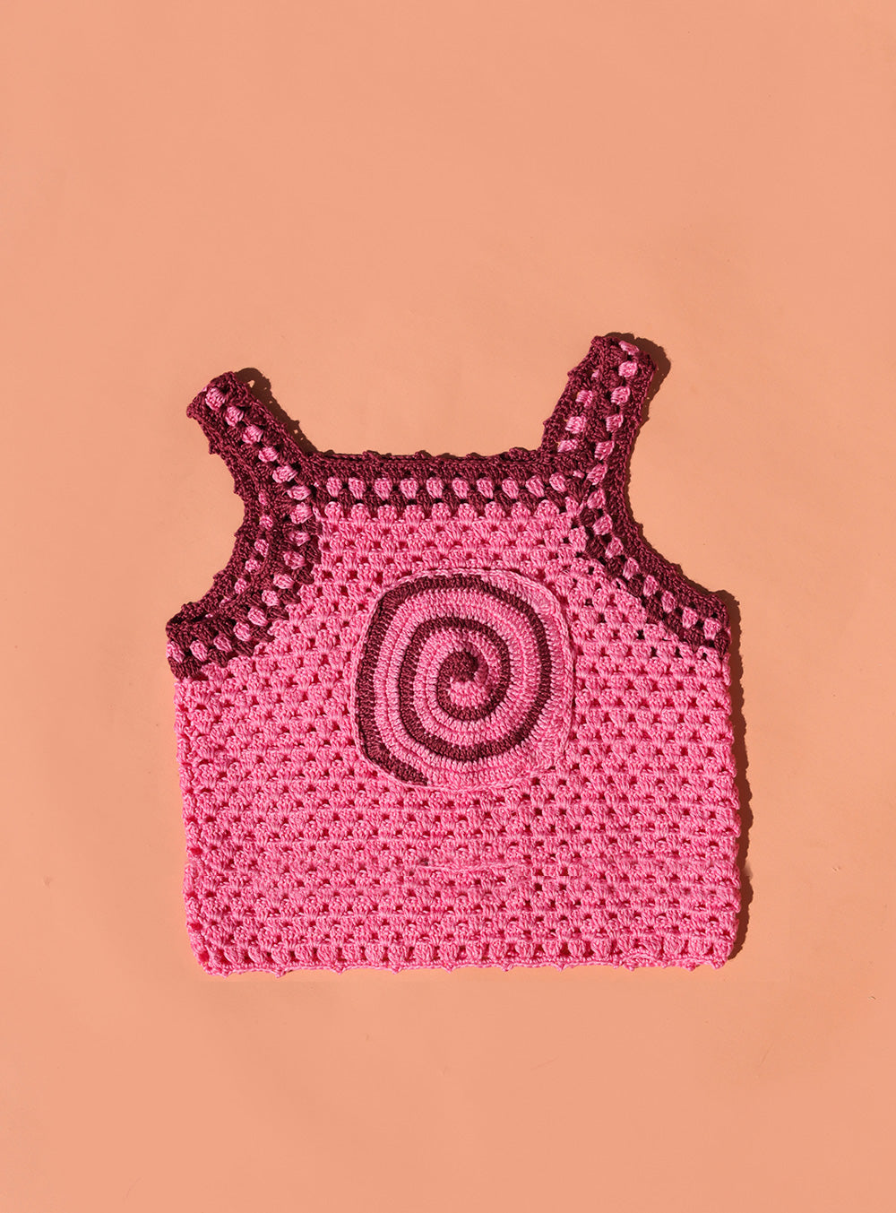 Plum & Pink Swirl Crochet Top