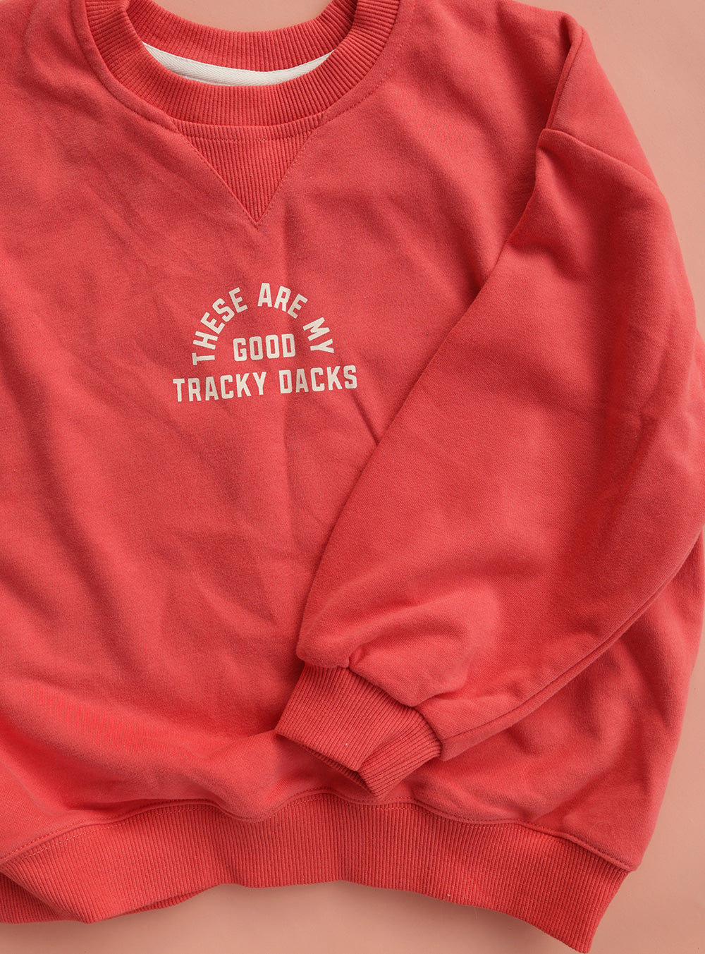 Good Tracky Pullover Red Cream